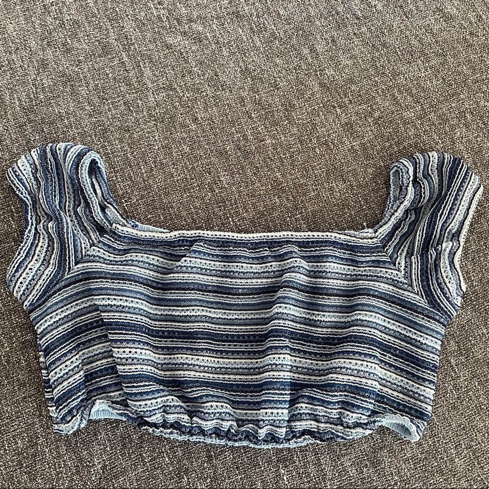 Guess striped crop top